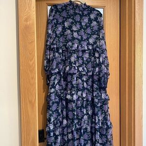 Saylor Maxi Dress in Navy and Purple